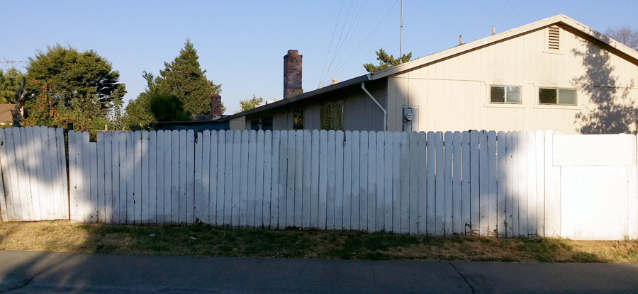 newly painted fence
