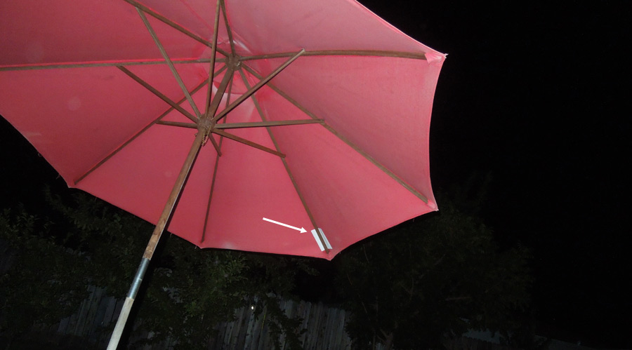 umbrella hiding note