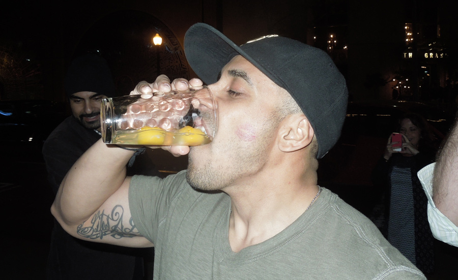 Eating Raw Eggs in the Rocky Challenge