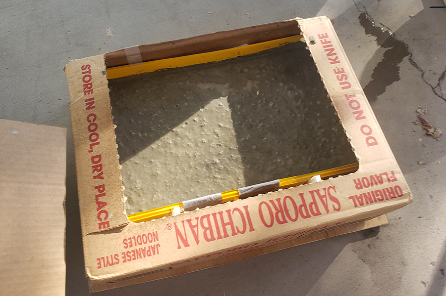 Rick and Morty Cement Cornerstone Prank