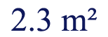 2.3 meters squared