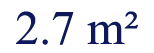 2.7 meters squared