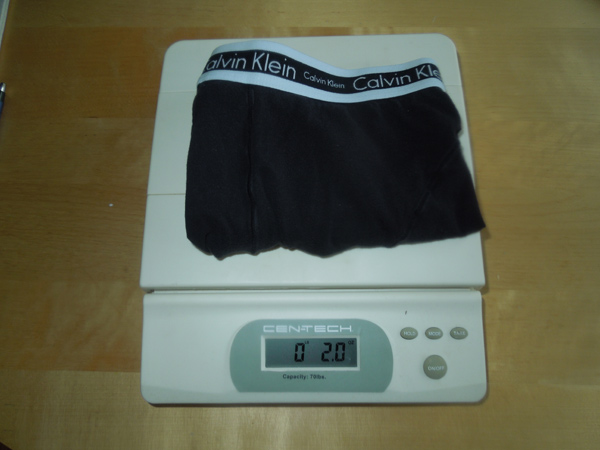 How Much Does a mens underwear weigh?