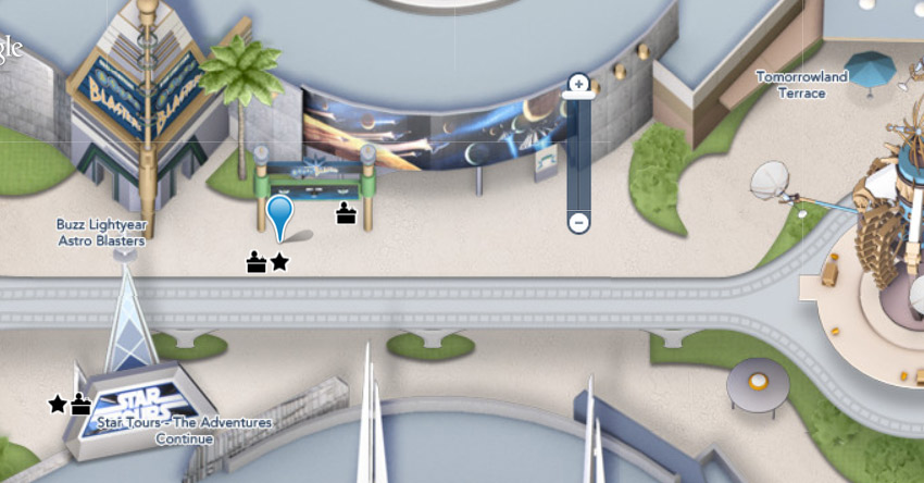 Disneyland's Star Tours Fastpass Distribution Points